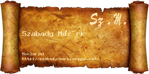 Szabady Márk névjegykártya